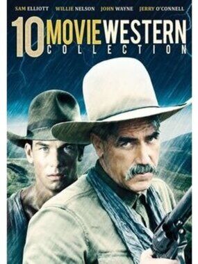 10 Movie Western Collection DVD Sam Elliott John Wayne Willie Nelson New Sealed